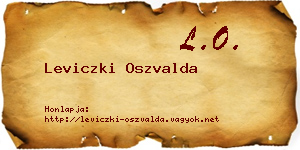 Leviczki Oszvalda névjegykártya